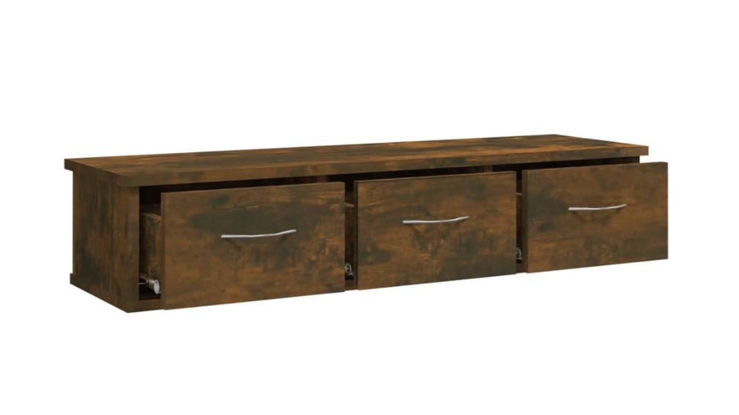 vidaXL Smoked Oak Engineered Wood 88 x 26 x 18.5cm Wall Cabinet