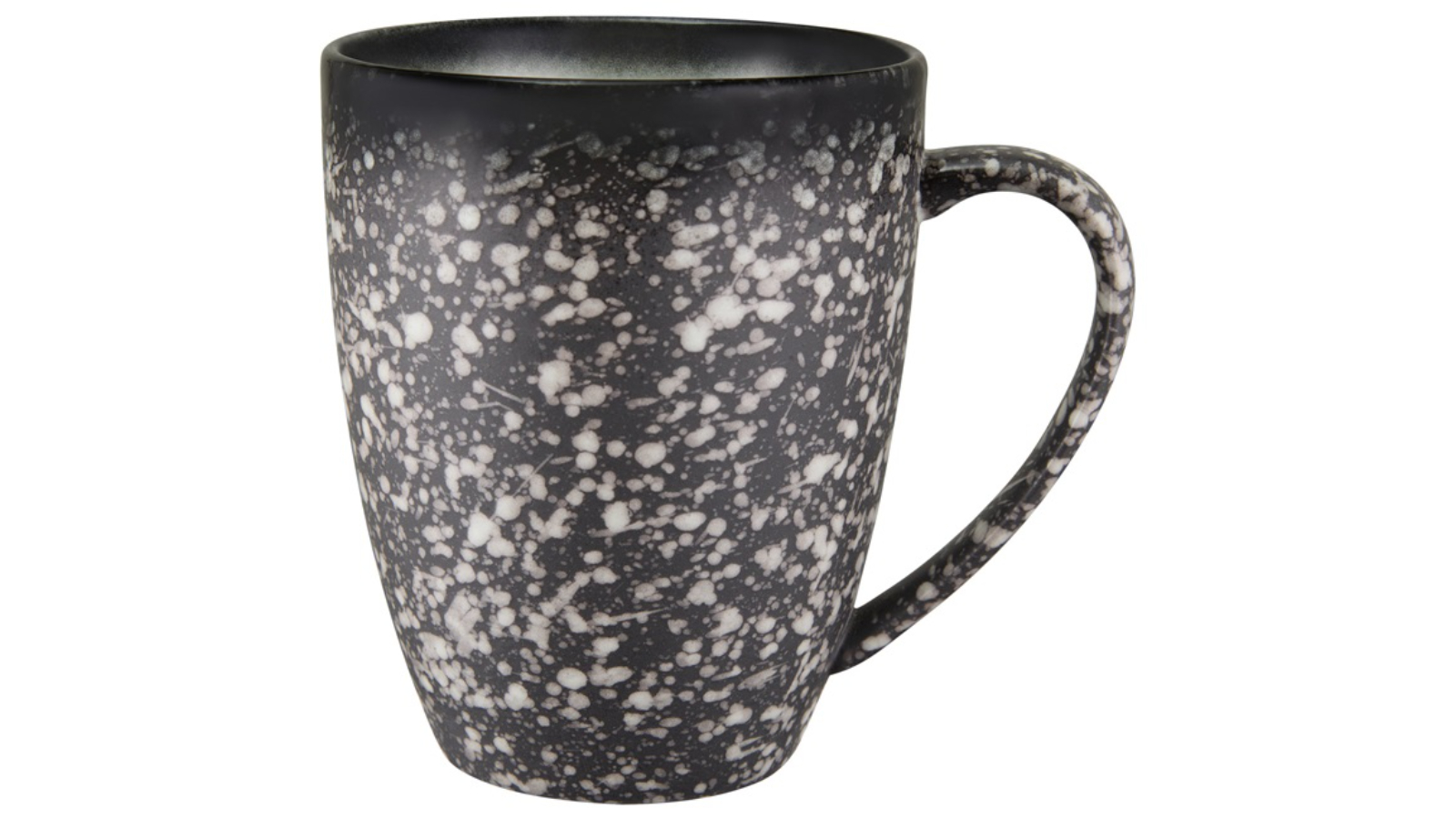 Maxwell and Williams 400ml Caviar Porcelain Granite Coupe Mug - Black/White