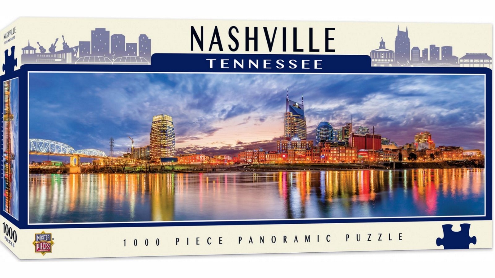 Masterpieces Puzzle City Panoramic Nashville Tennessee 1,000 Piece