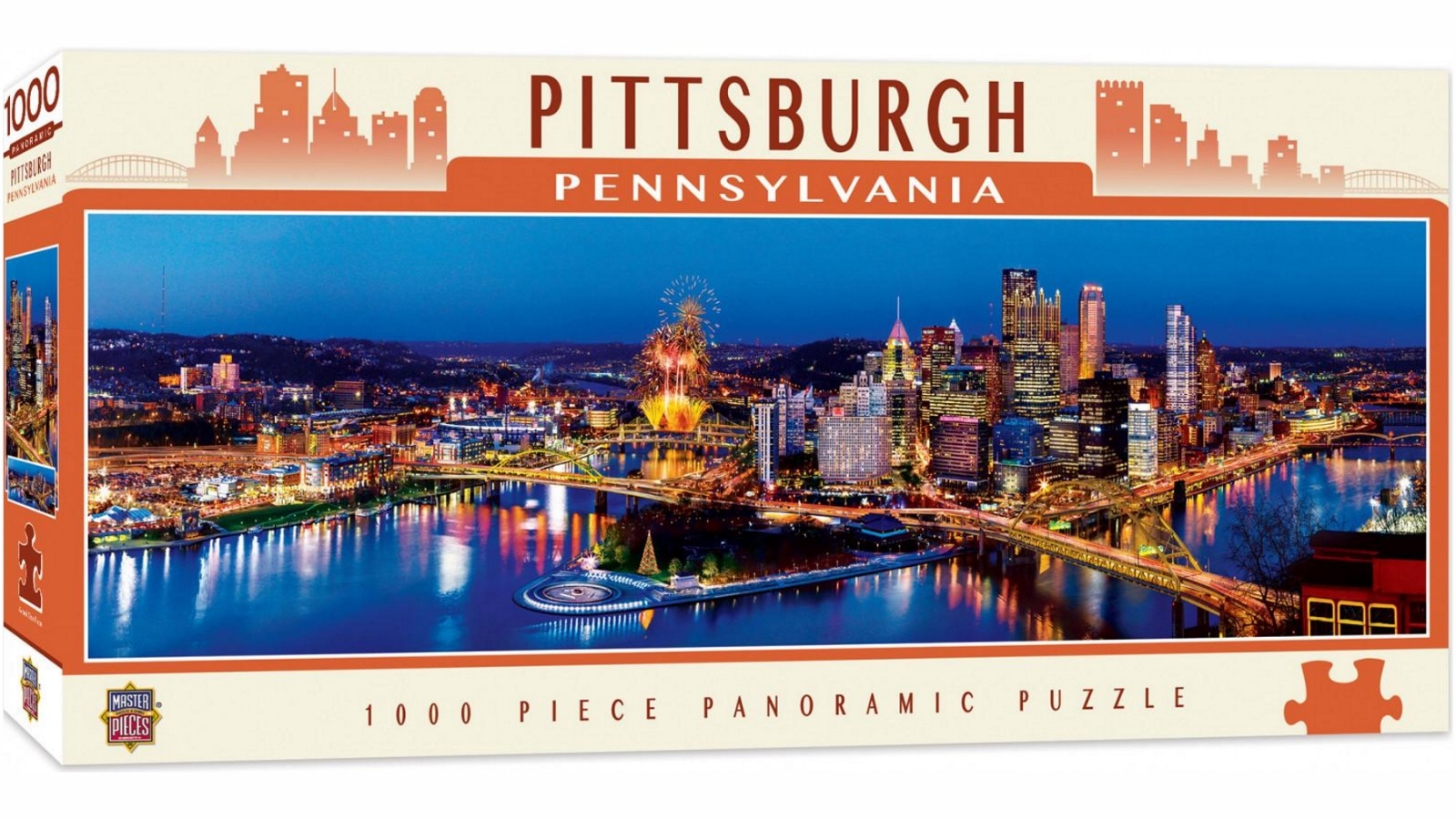Masterpieces Puzzle City Panoramic Pittsburgh 1,000 Piece Jigsaw Puzzle