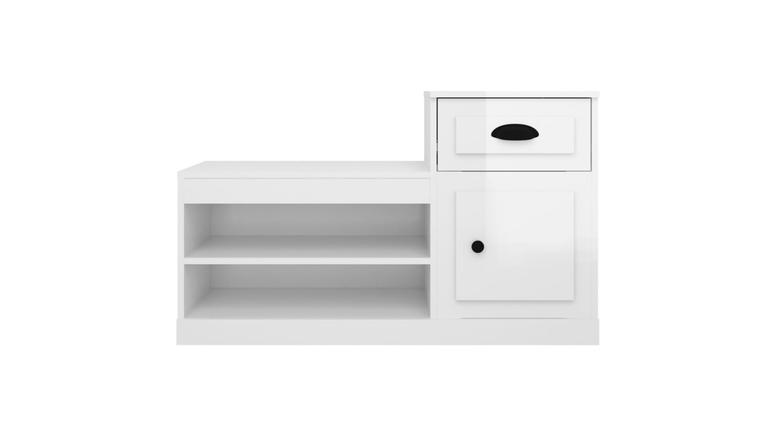 vidaXL Engineered Wood 100 x 42 x 60cm Shoe Cabinet - High Gloss White