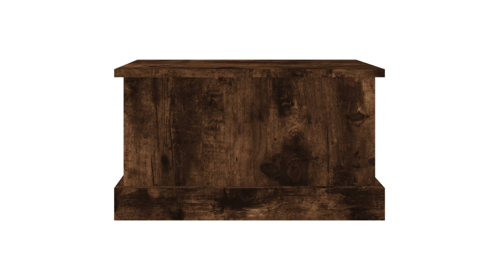 vidaXL Smoked Oak Engineered Wood Storage Box - 50 x 30 x 28cm | Harvey ...