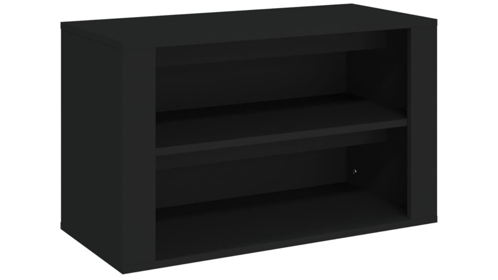 vidaXL 75 x 35 x 45cm Engineered Wood Shoe Rack - Black