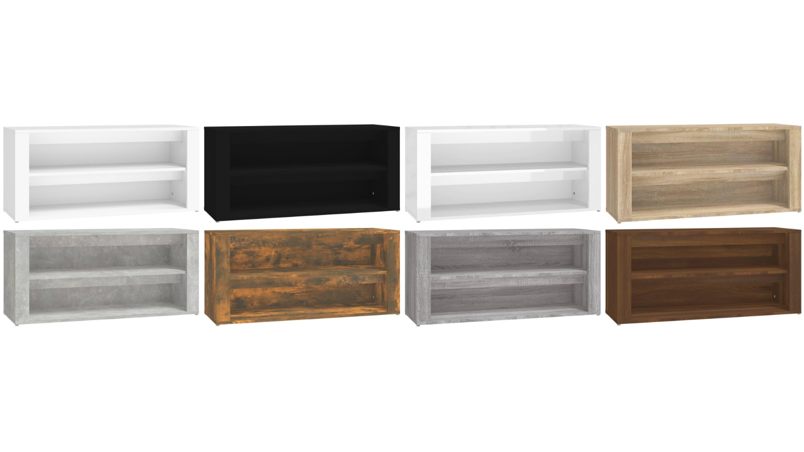 vidaXL 100 x 35 x 45cm Engineered Wood Shoe Rack