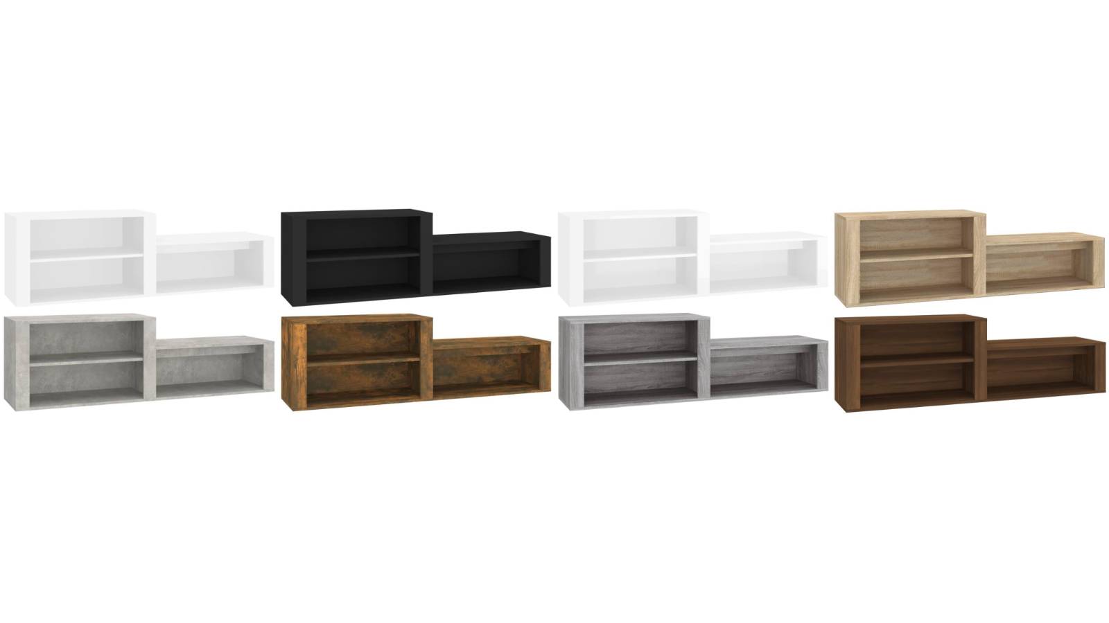 vidaXL 150 x 35 x 45cm Engineered Wood Shoe Cabinet