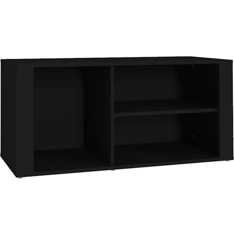 vidaXL 100 x 35 x 45cm Engineered Wood Shoe Cabinet - Black