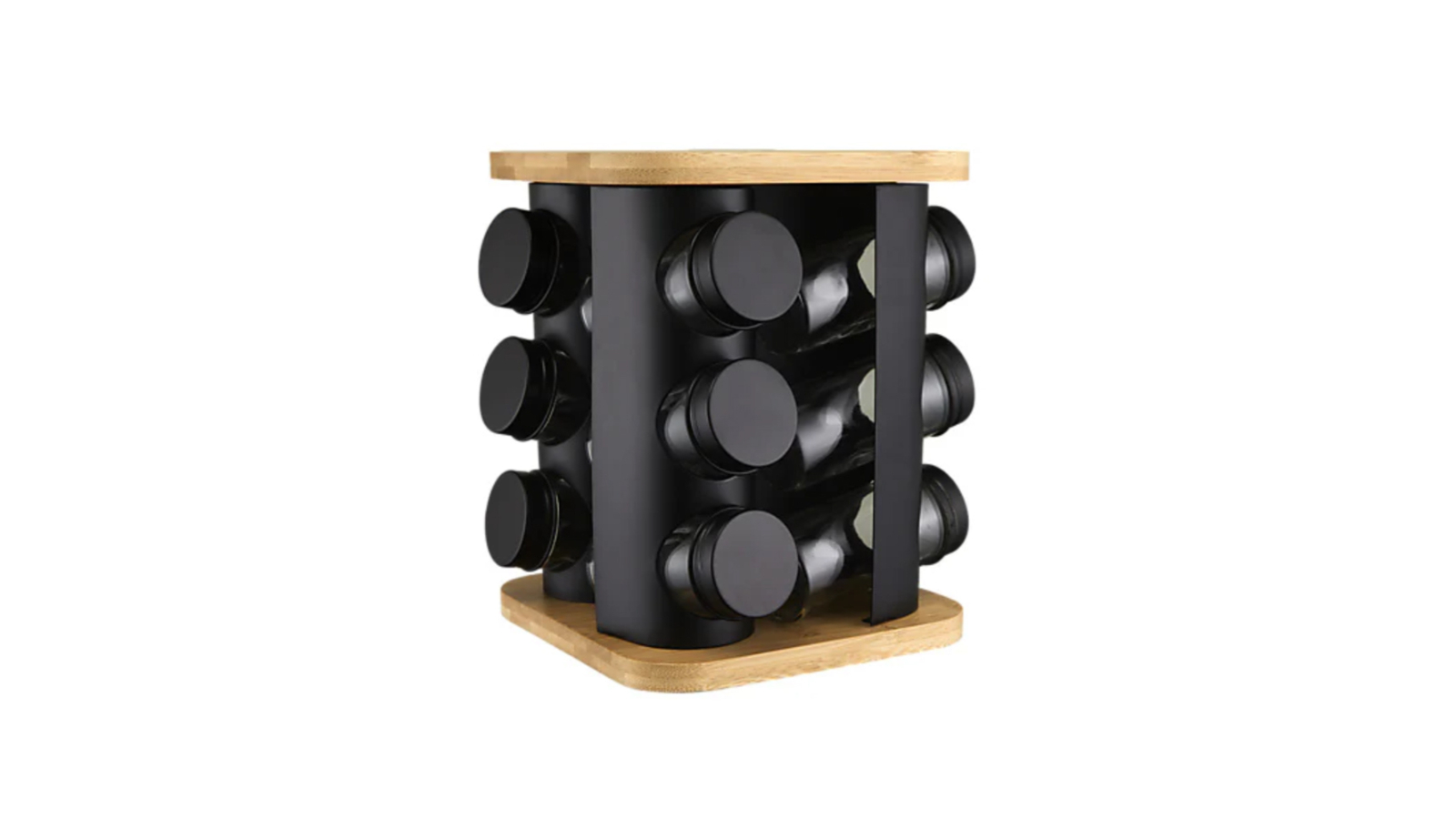 Maxwell Racks Maxwell and Williams Set of 13 Harstad Spice Rack with Jar - Black ...