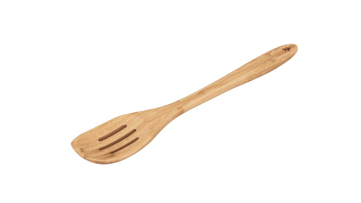 Maxwell and Williams Evergreen Bamboo Slotted Peaked Spoon - 33cm