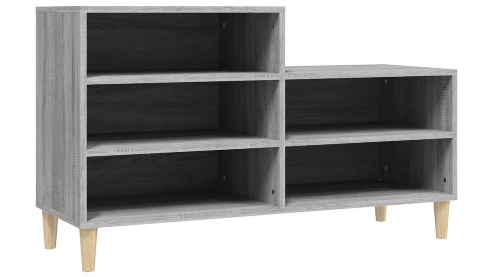 vidaXL 102 x 36 x 60cm Engineered Wood Shoe Cabinet - Grey Sonoma