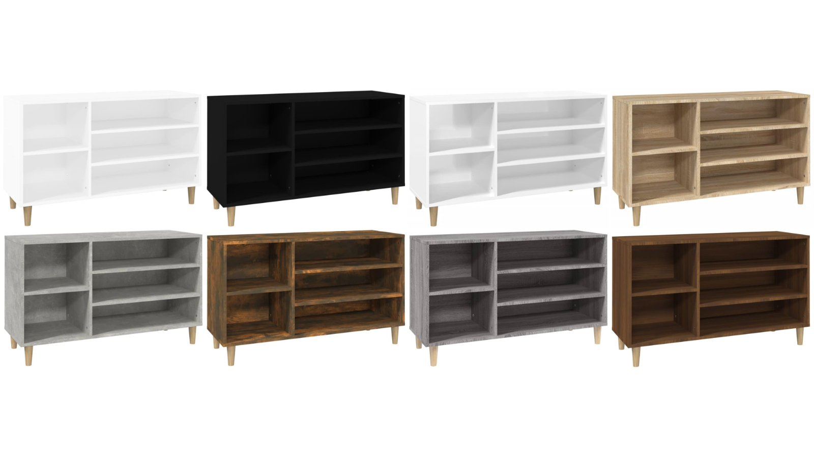 vidaXL 102 x 36 x 60cm Engineered Wood Shoe Hall Cabinet