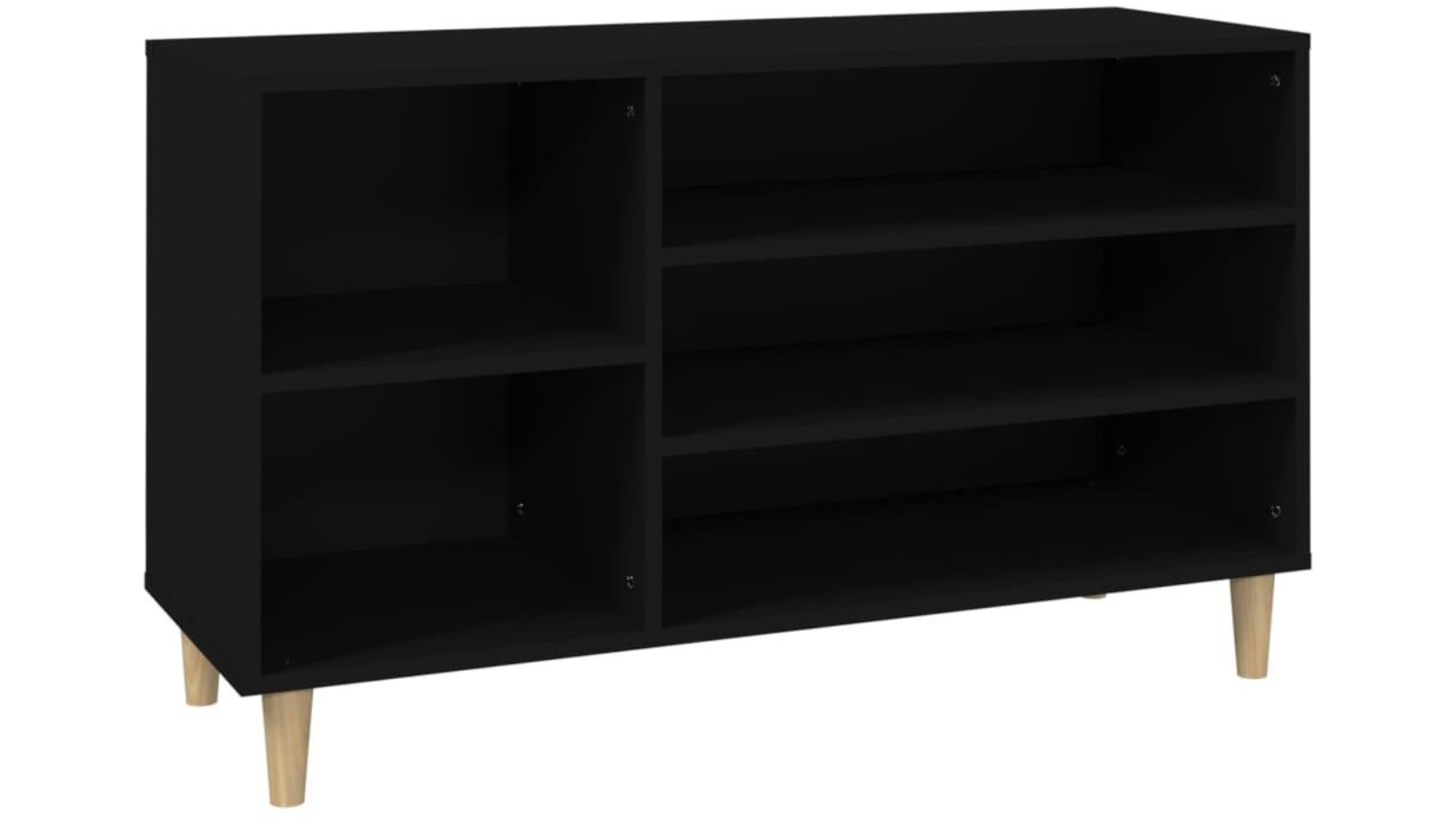 vidaXL 102 x 36 x 60cm Engineered Wood Shoe Hall Cabinet - Black