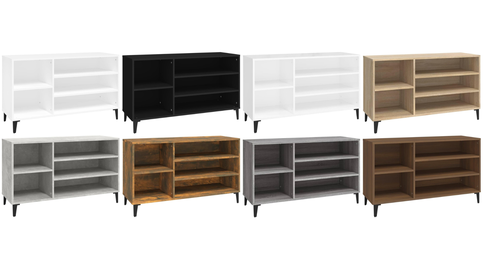 vidaXL 102 x 36 x 60cm Engineered Wood Shoe Cabinets