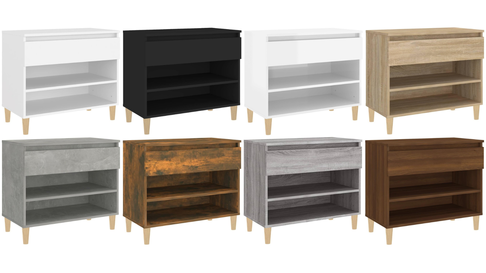 vidaXL 70 x 36 x 60cm Engineered Wood Shoe Cabinet