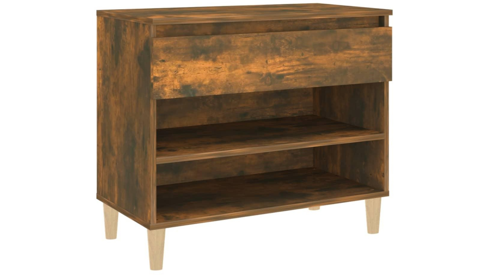 vidaXL 70 x 36 x 60cm Engineered Wood Shoe Cabinet - Smoked Oak