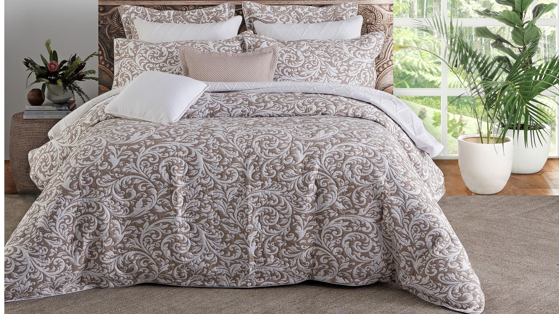 Harlow Linen Quilt Cover Set - Queen