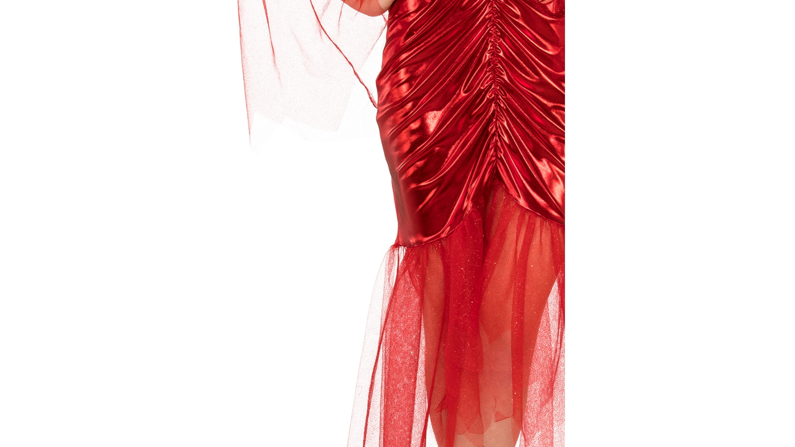 Smiffys Grave Yard Bride Kostüm – Rotes Kleid Mit Schleier-Kopfband, Halloween Adult