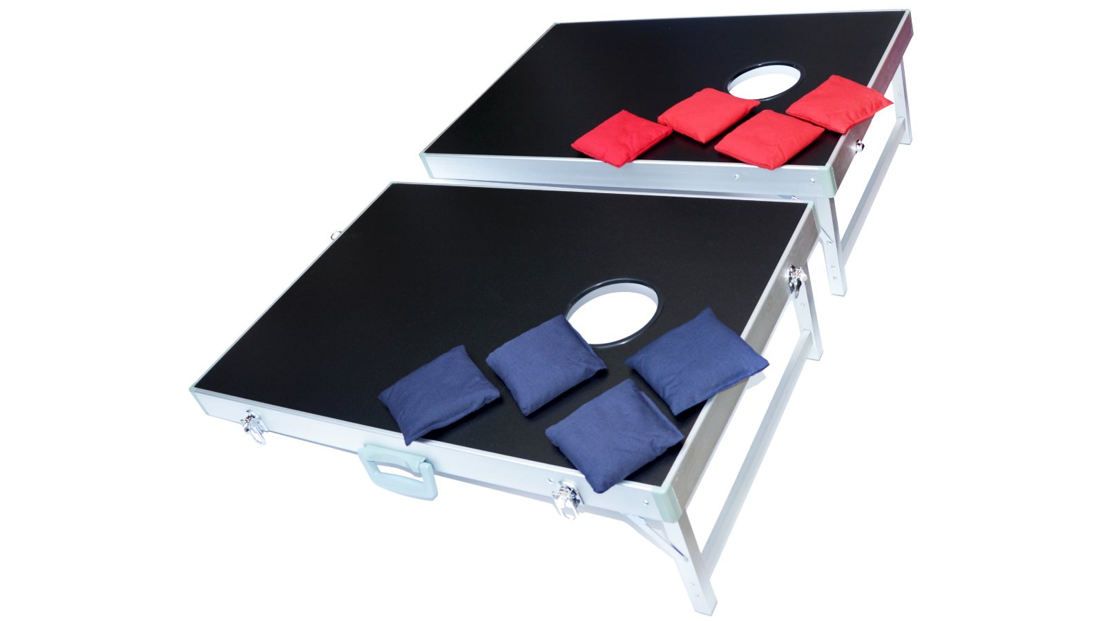 Serrano Bean Bag Toss Cornhole Game Set Aluminium Frame Portable Design