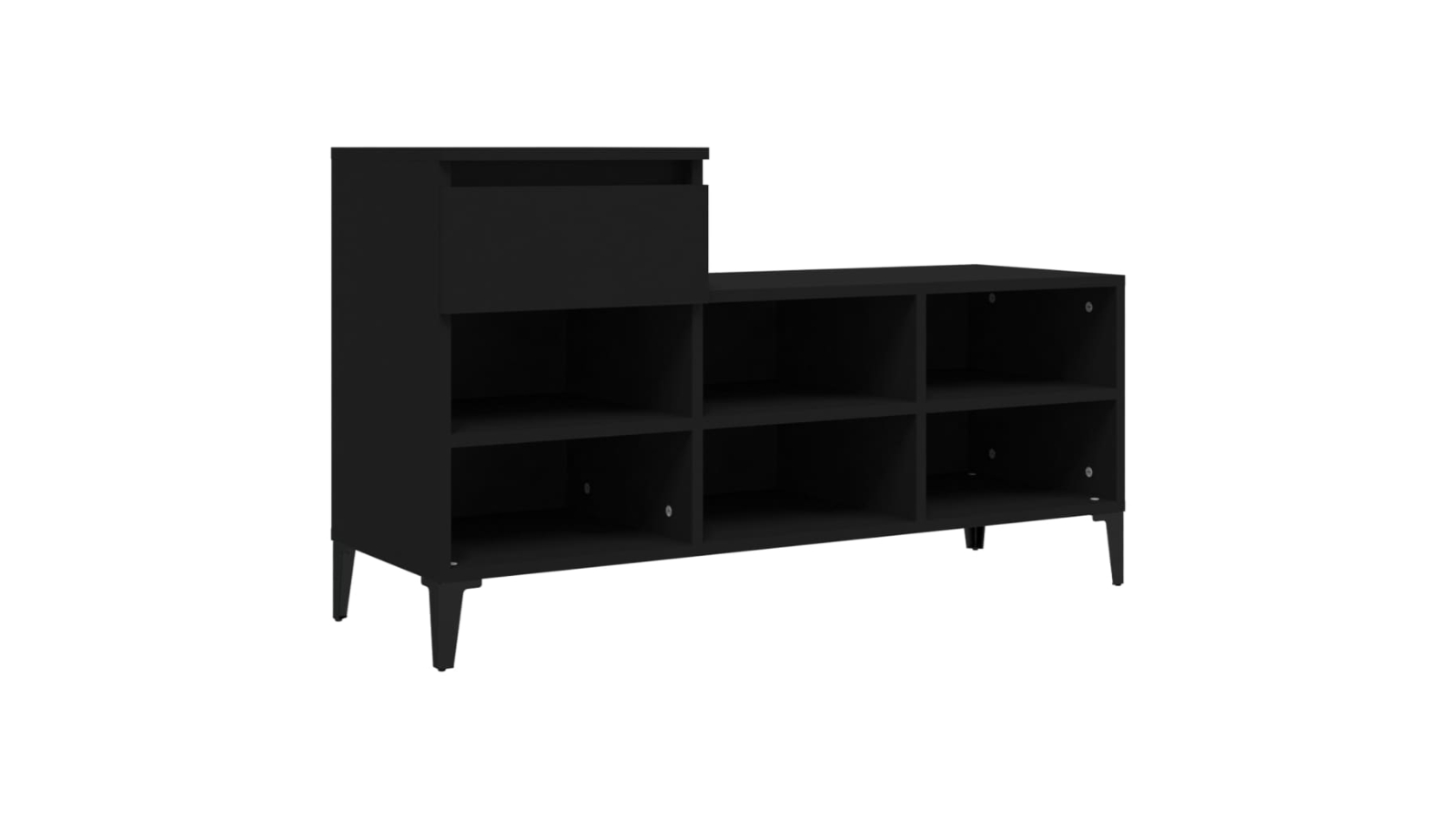 vidaXL Engineered Wood 102 x 36 x 60cm Shoe Cabinet - Black