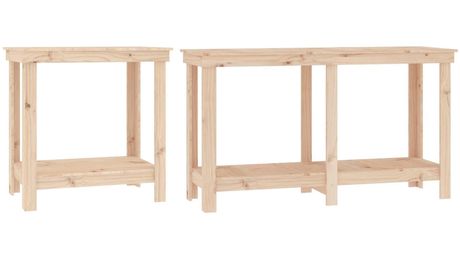 vidaXL Solid Pine Wood Work Bench