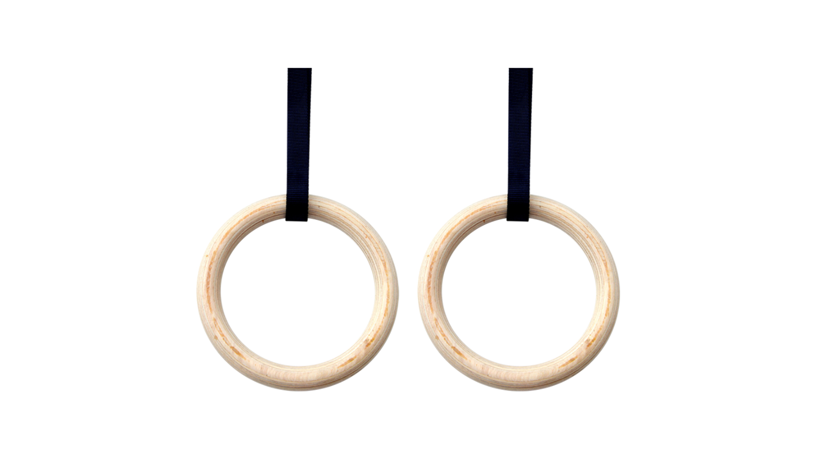 Serrano Wooden Gymnastic Rings Olympic Gym Strength Training - 28mm