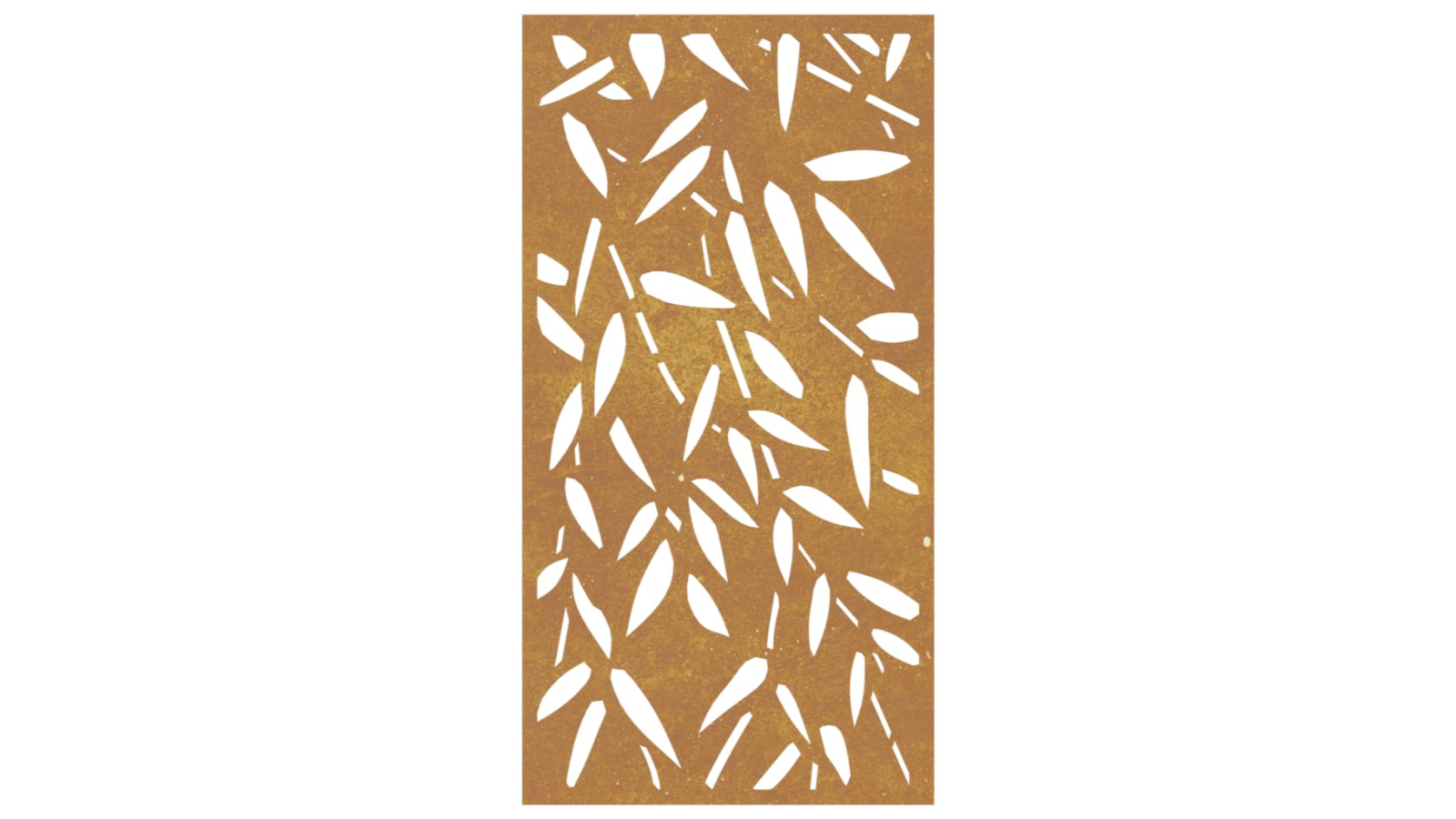 vidaXL Corten Steel Bamboo Leaf Deisgn Garden Wall Decoration - 105 x 55cm