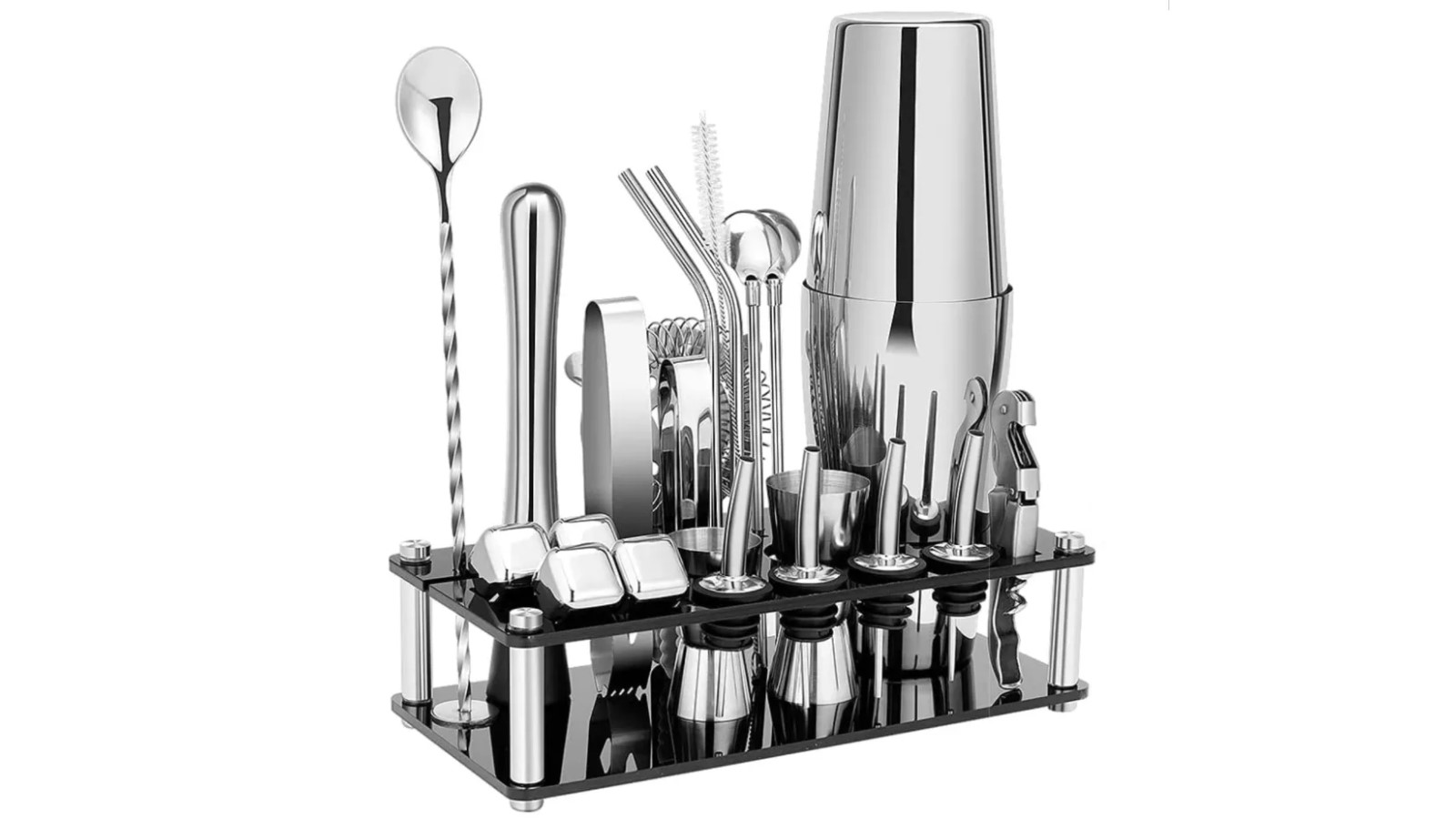 Vikus Boston 23-Piece Stainless Steel Cocktail Shaker Set