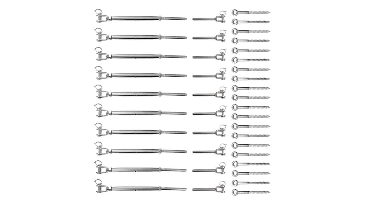 Serrano Stainless Steel Wire Rope DIY Balustrade Kit - 10 pack