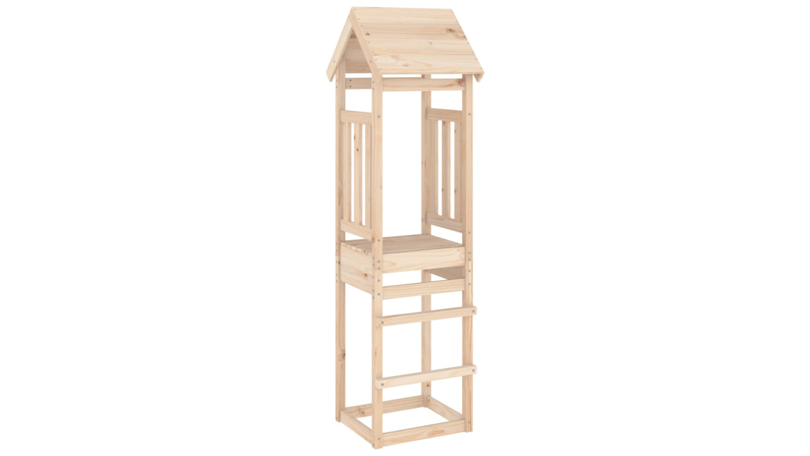 vidaXL Solid Pine Wood Play Tower - 52.5 x 46.5 x 206.5cm