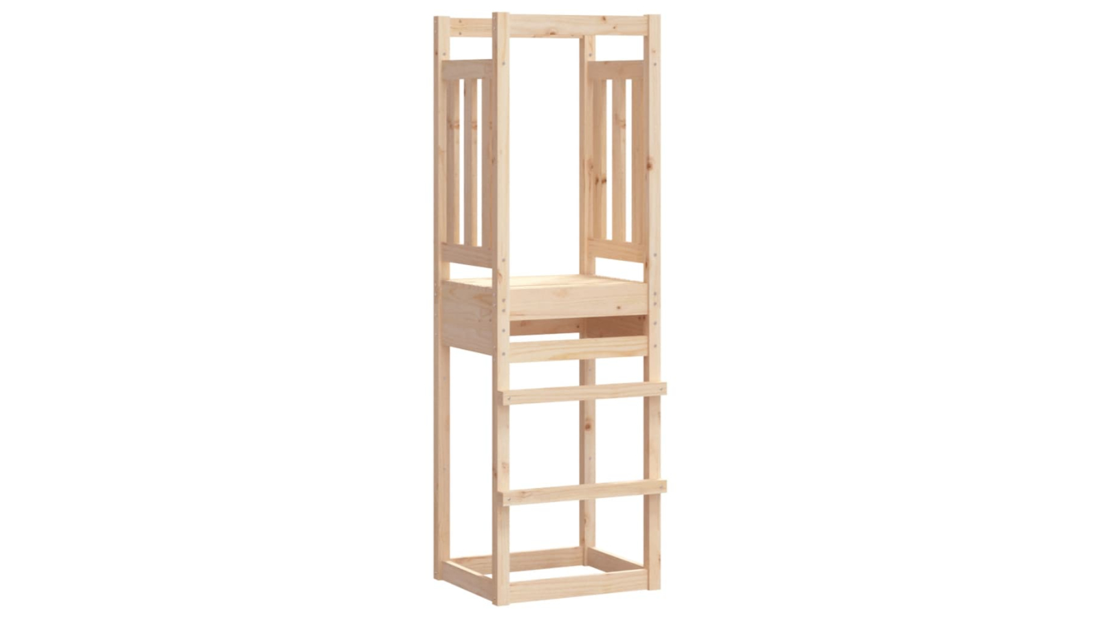 vidaXL Solid Pine Wood Play Tower - 53 x 46.5 x 169cm
