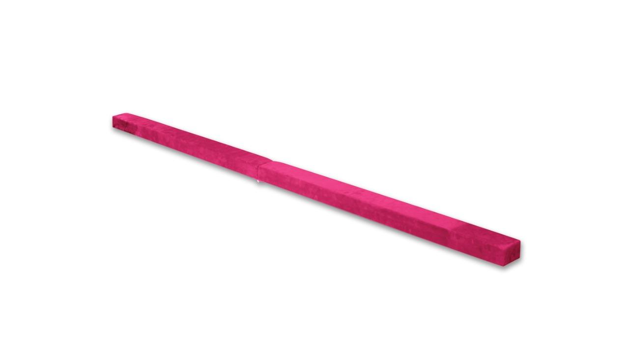 Serrano Gymnastics Folding 2.2m Balance Beam Synthetic Suede - Pink
