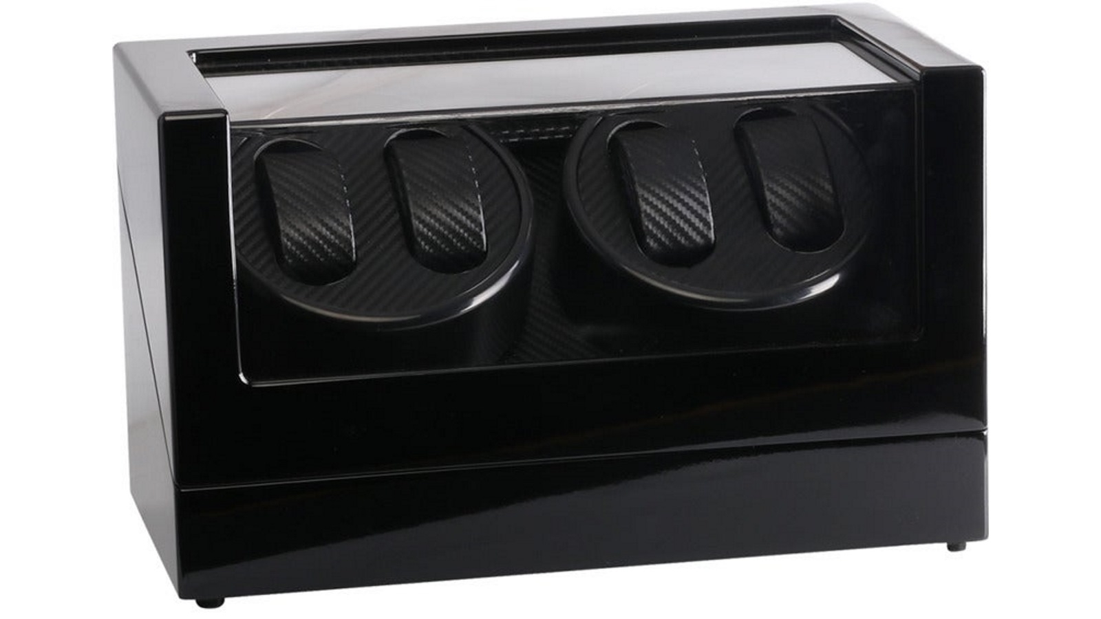 Serrano Automatic Quad Watch Winder Wood Display Box Case Motor Rotation Storage