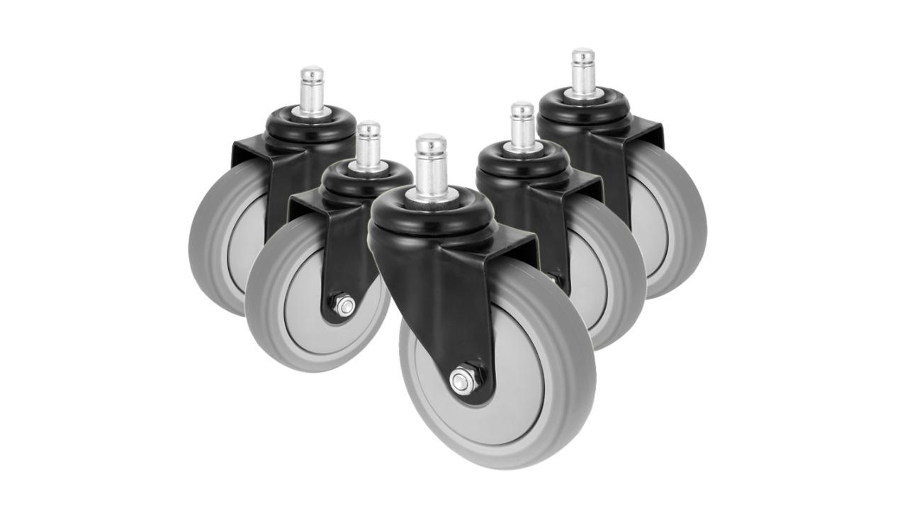 Hirate 5 Pack 3" Caster Wheel With Brake, Heavy Duty 5/16 - View #8