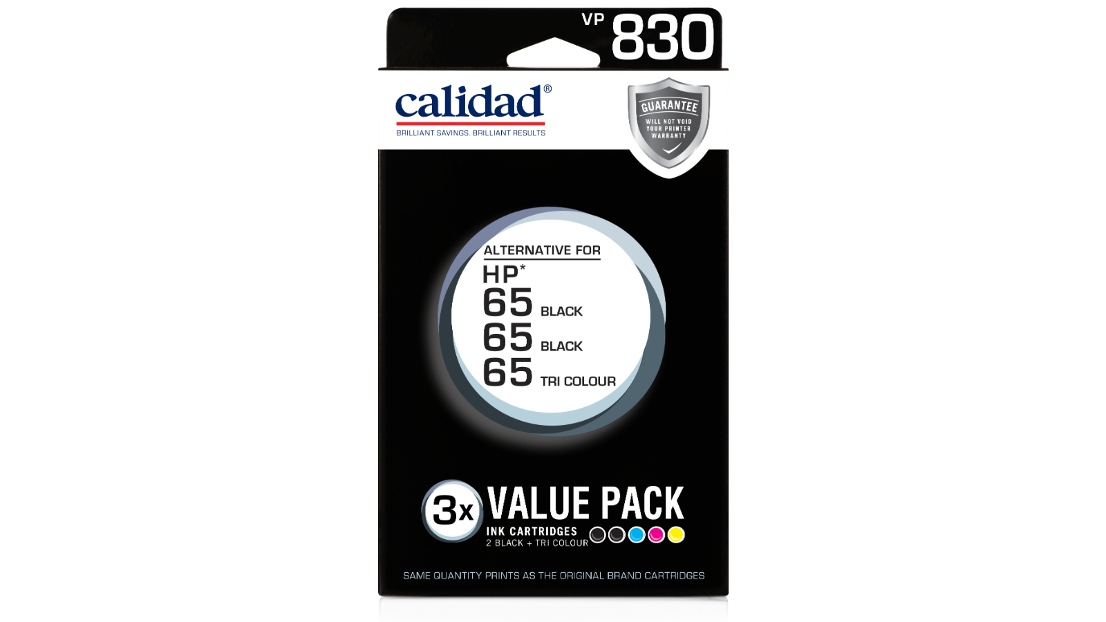 Calidad 3 Piece HP 65 Value Pack