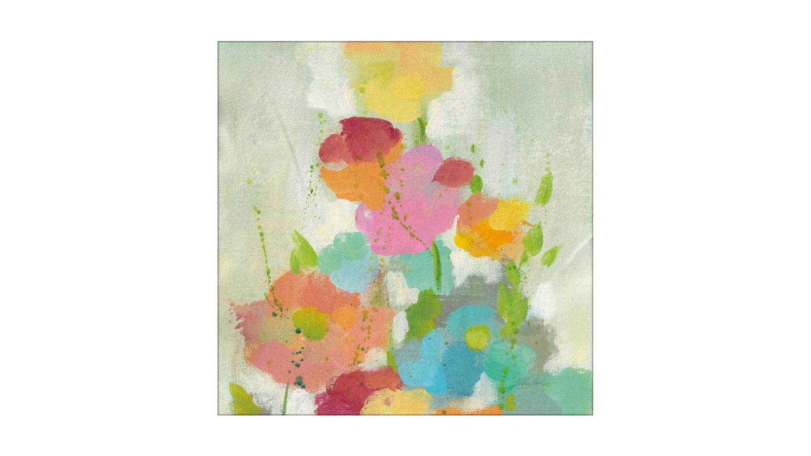 La Grolla Longstem Bouquet I Square I Unframed Canvas Wall Art