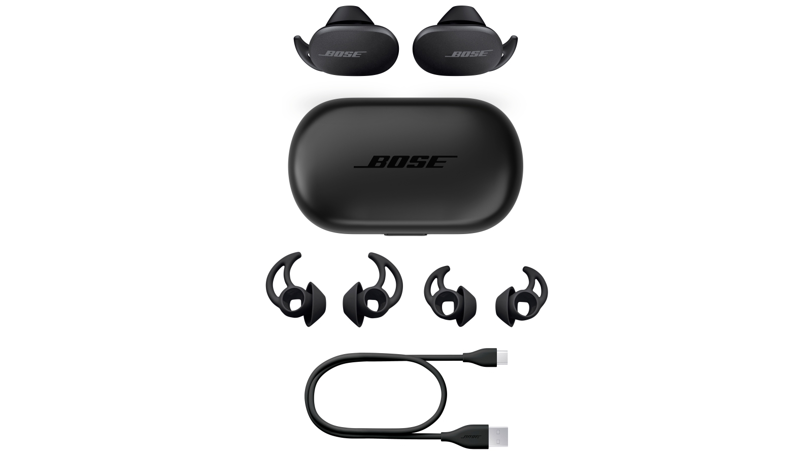 Bose QuietComfort Noise Cancelling Earbuds - Triple Black | Harvey Norman