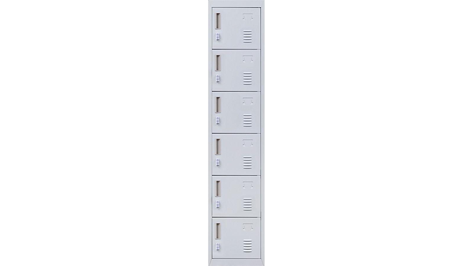 Serrano 6-Door Padlock Locker - Grey