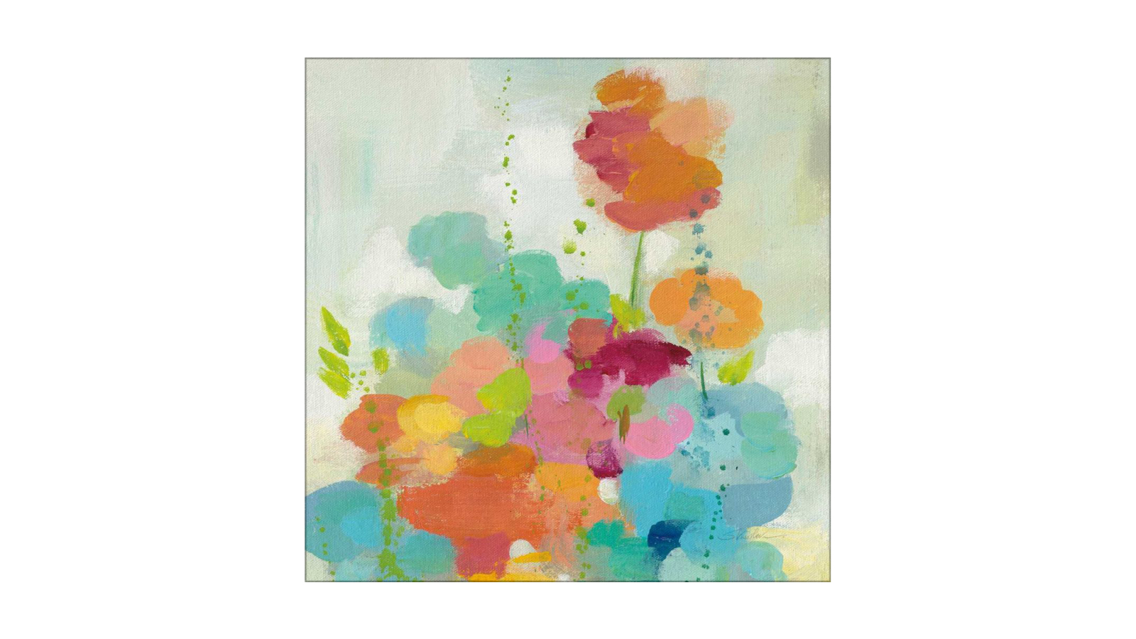 La Grolla Longstem Bouquet II Square I Unframed Canvas Wall Art