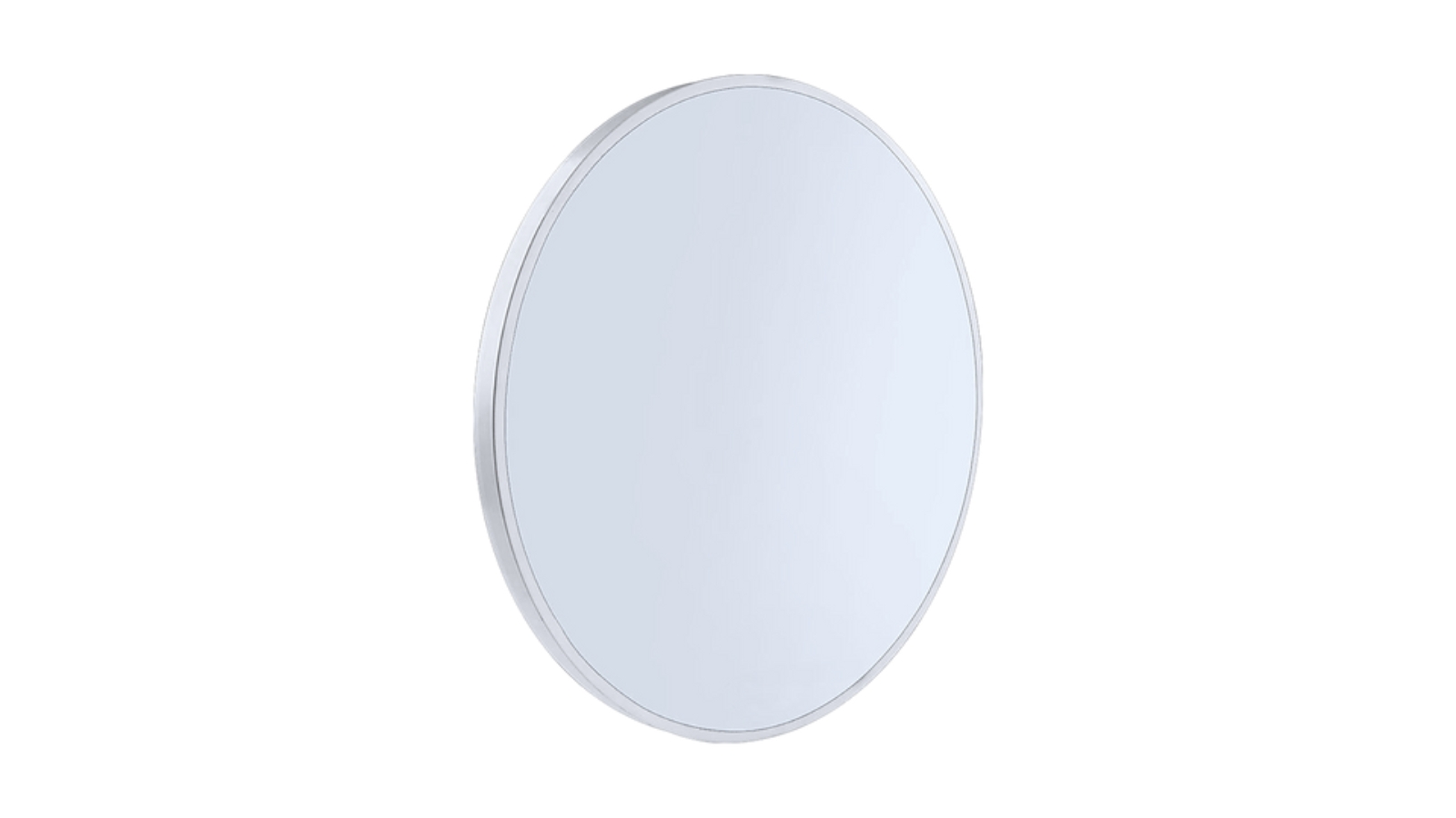 Serrano White Round Wall Mirror by Della Francesca - 60cm