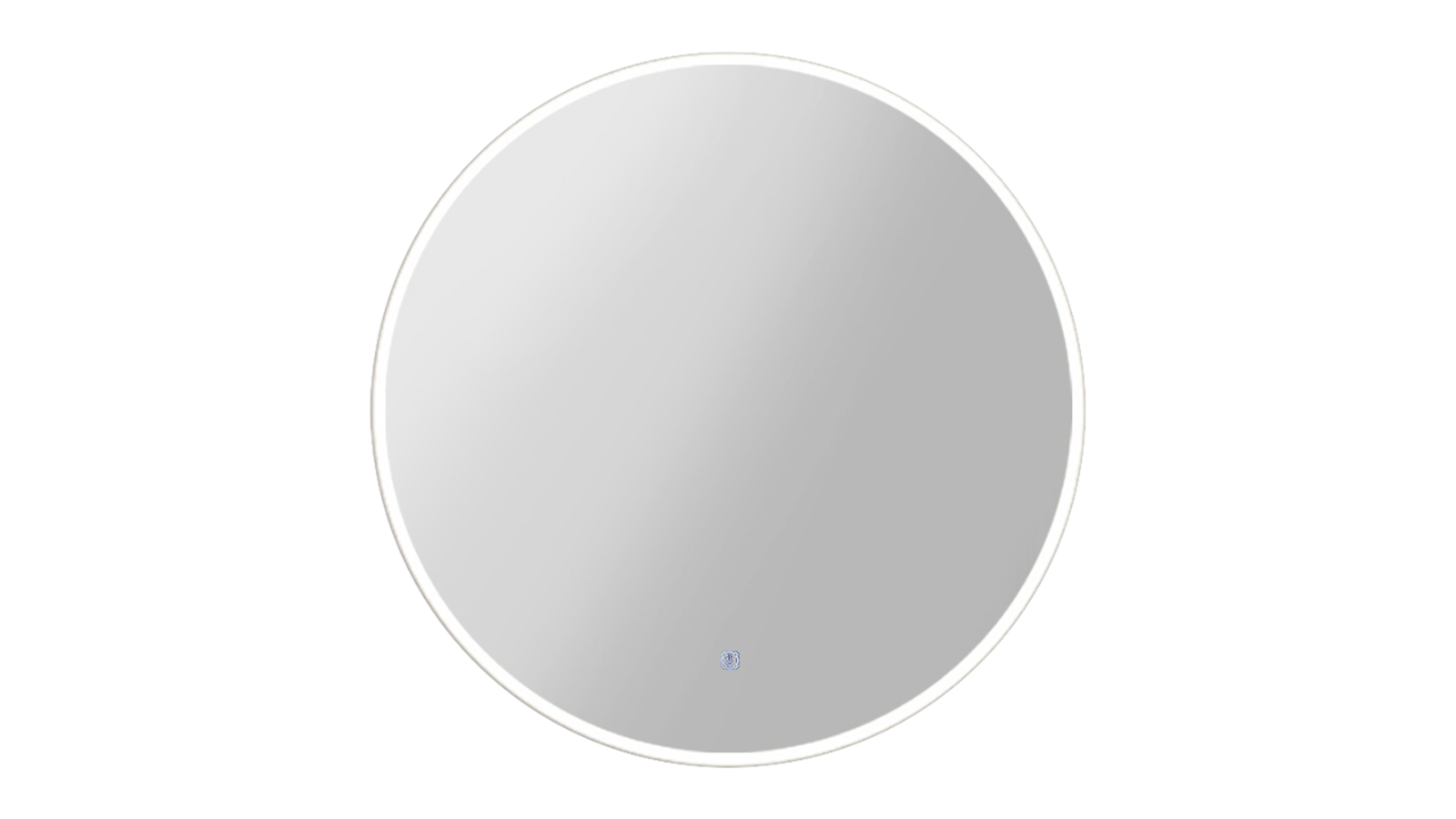 Serrano Silver LED Round Bathroom Wall Mirror - 70cm