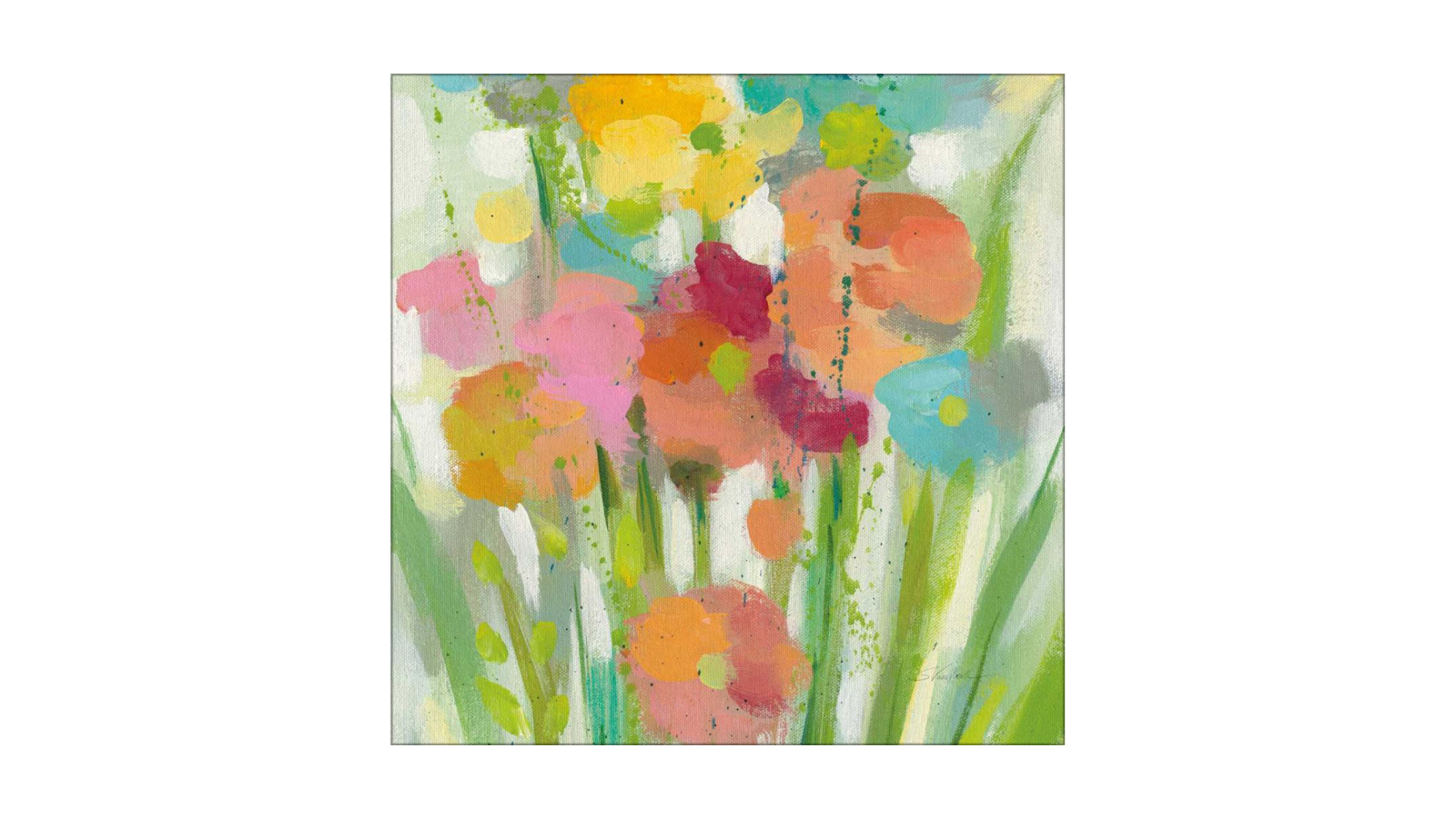 La Grolla Longstem Bouquet II Square II Unframed Canvas Wall Art