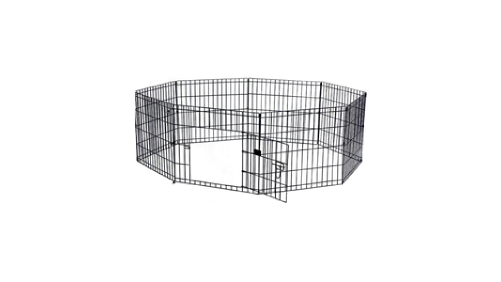 Serrano 24inch 8 Panel Playpen Pet Cage - Black