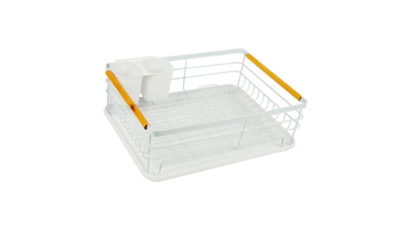 Serrano Metal Dish Drying Rack with Wood Handle