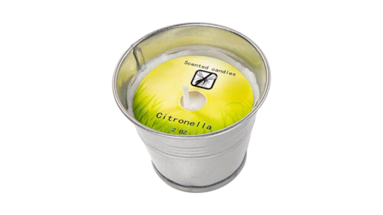 Serrano Mosquito Repellent Small Bucket with Citronella Candles - 8 Piece