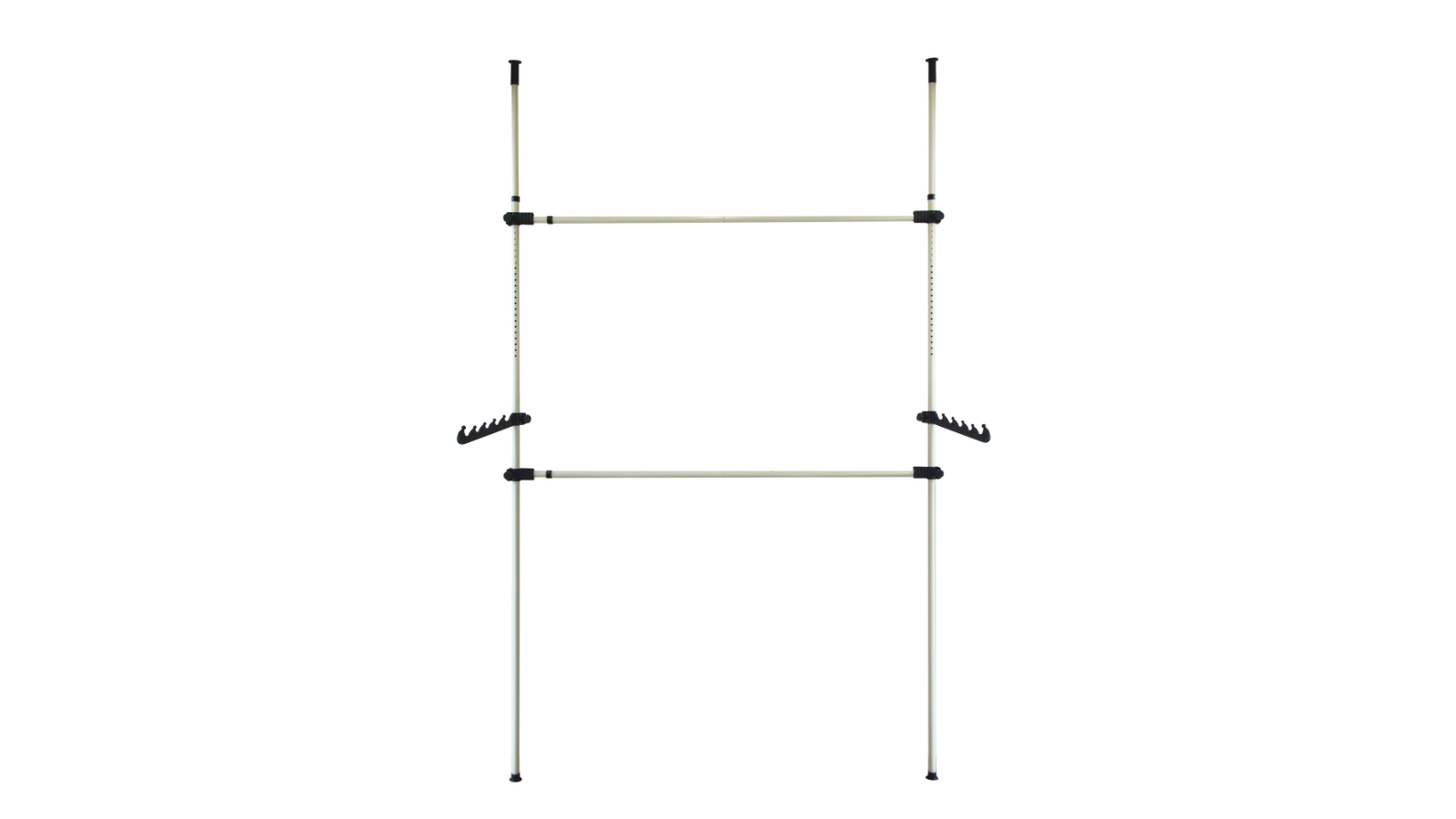 Serrano White Heavy Duty Adjustable Garment Shelf Cloth Rack