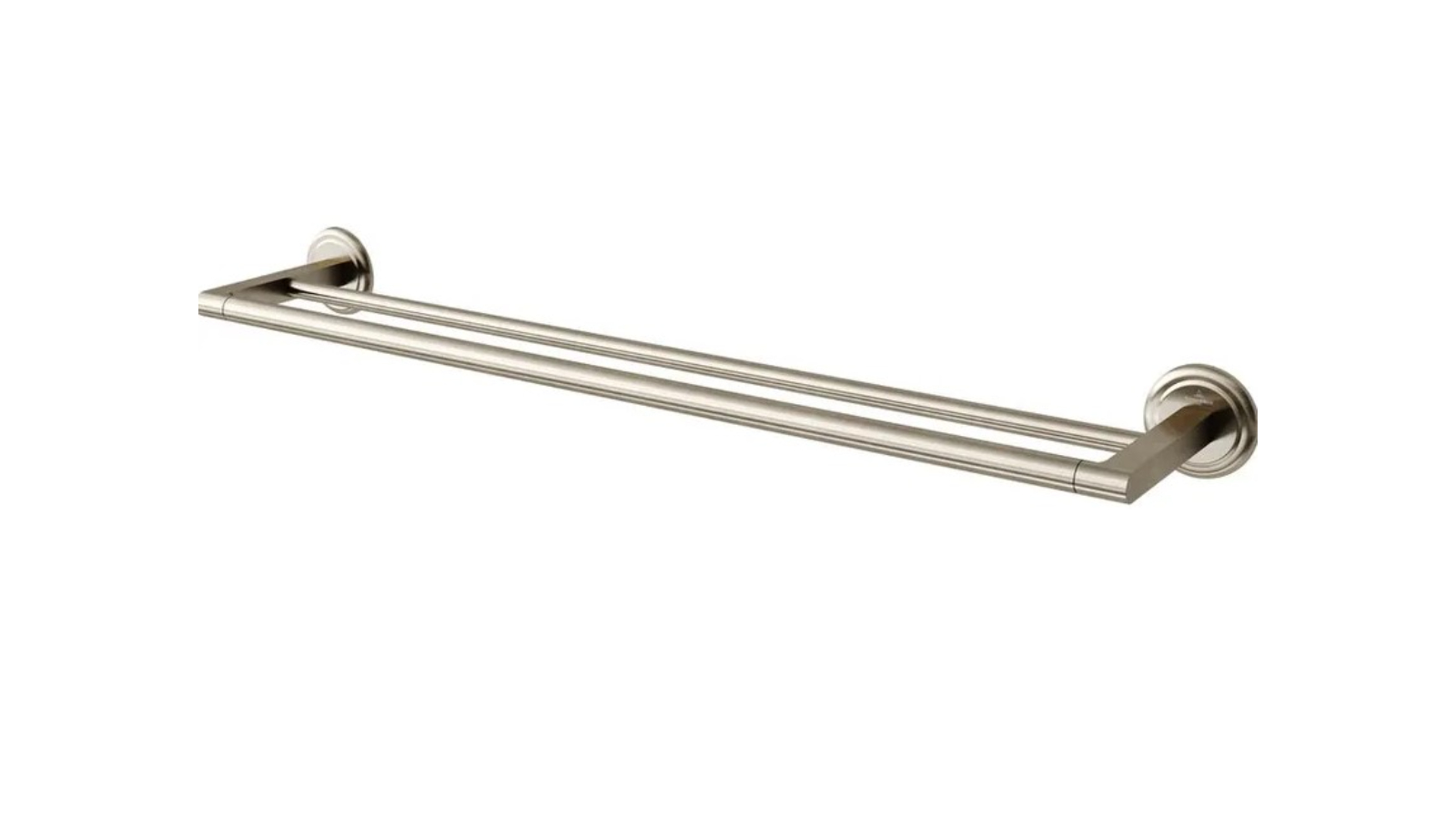 Villeroy & Boch Avia 2.0 600mm Double Towel Rail - Brushed Nickel