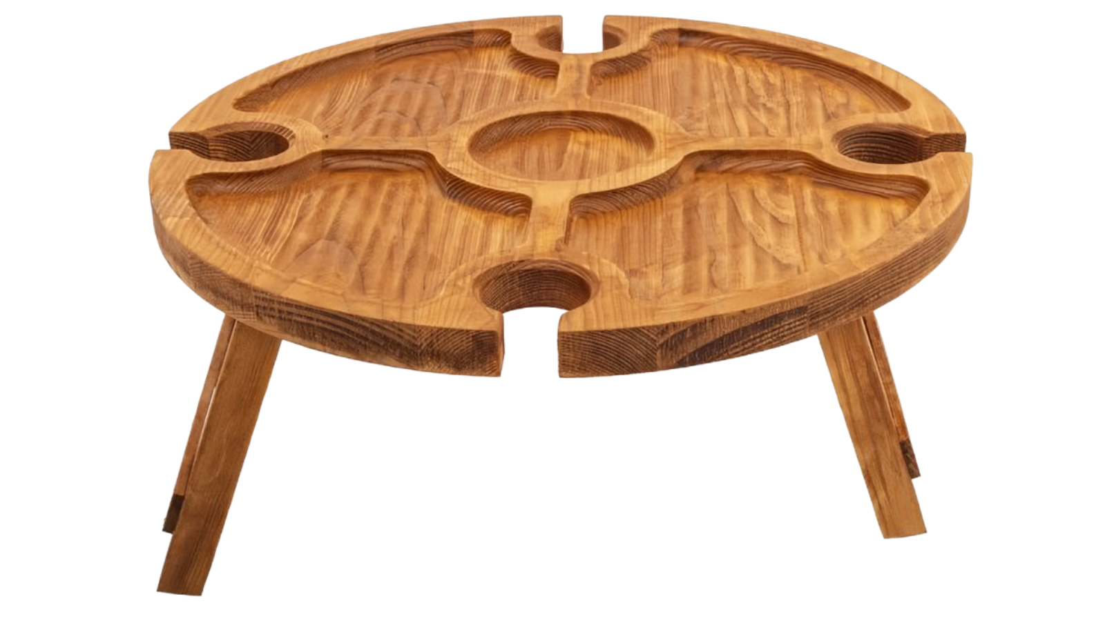 Serrano Wooden Mini Portable Wine Rack Picnic Table