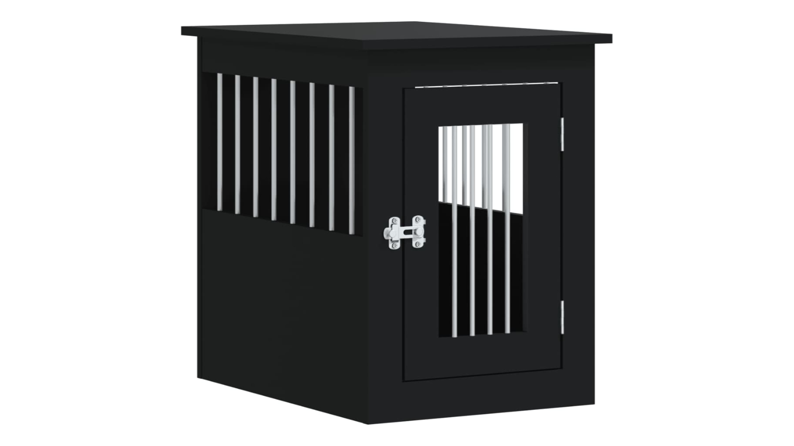 vidaXL Engineered Wood 45 x 62 x 59cm Furniture Dog Crate - Black