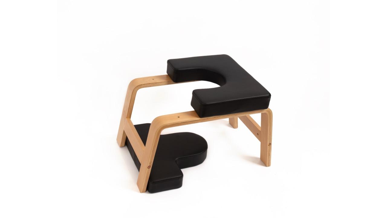 Serrano Black/Brown Yoga Stool Inversion Multi-Purpose Chair for Headstand