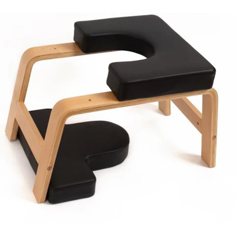 Serrano Black/Brown Yoga Stool Inversion Multi-Purpose Chair for Headstand