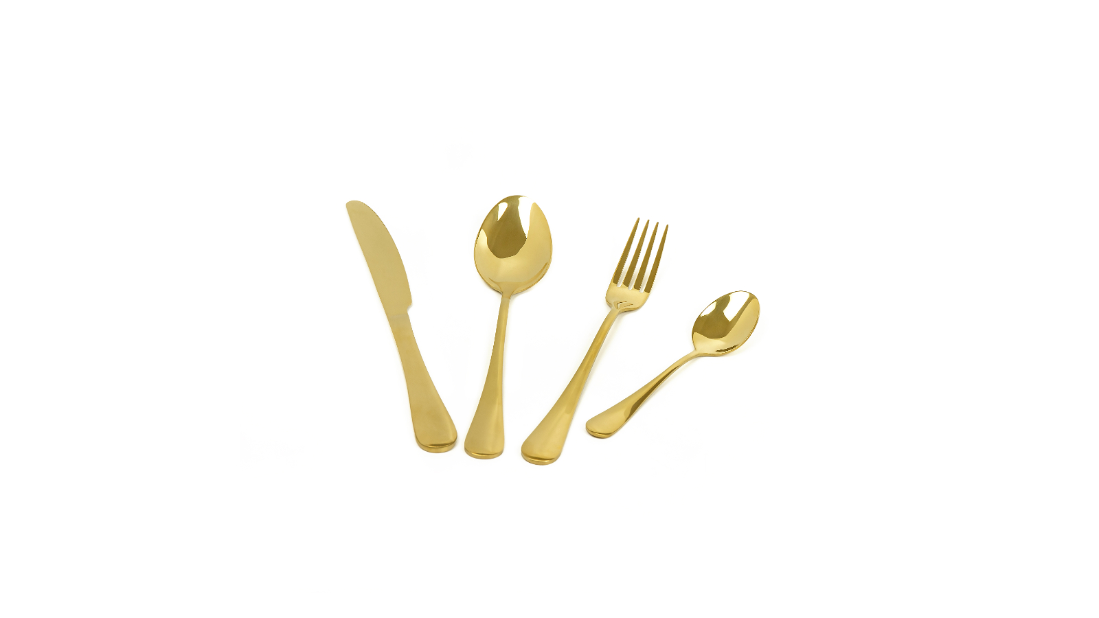 Serrano 24 Piece Cutlery Flatware Stainless Steel Silverware Set - Gold